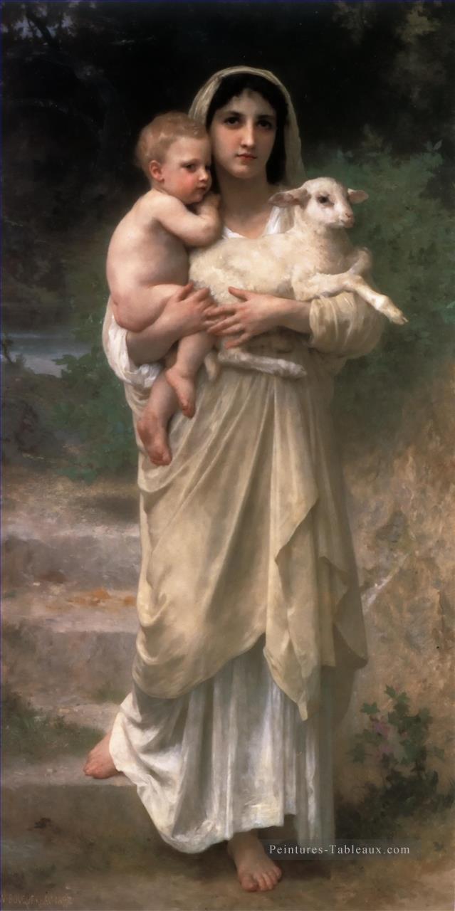 Le Jeune Bergère 1897 réalisme William Adolphe Bouguereau Peintures à l'huile